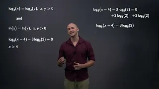 Solving Logarithmic Equations Video 3