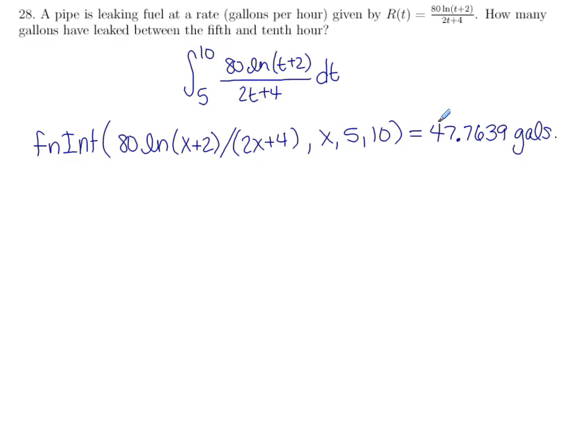 Calculus Exam Review (Application Problems with Integrals): MATH 142